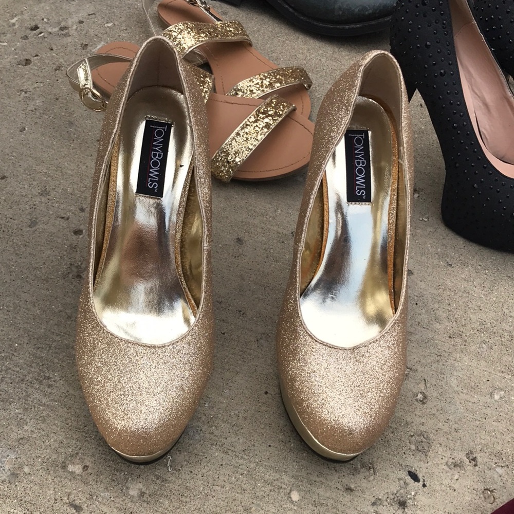 gold heels